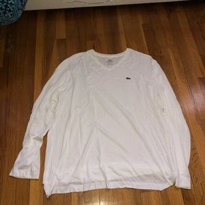 Lacoste thin white long sleeve